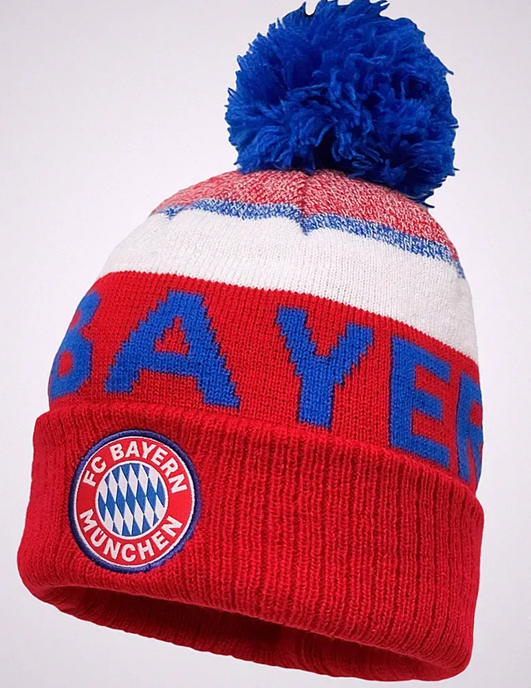 Bayern Munich Beanie, Knit Skull Winter Hat, Bayern Munich Soccer Beanie