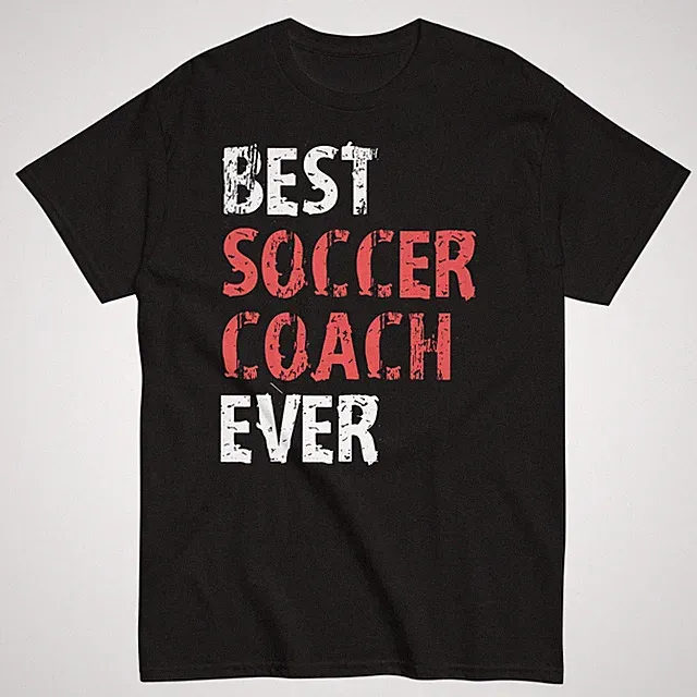 Best Coach Ever Kids League Coach Soccer Funny Gift T-Shirt New Graphic Apparel