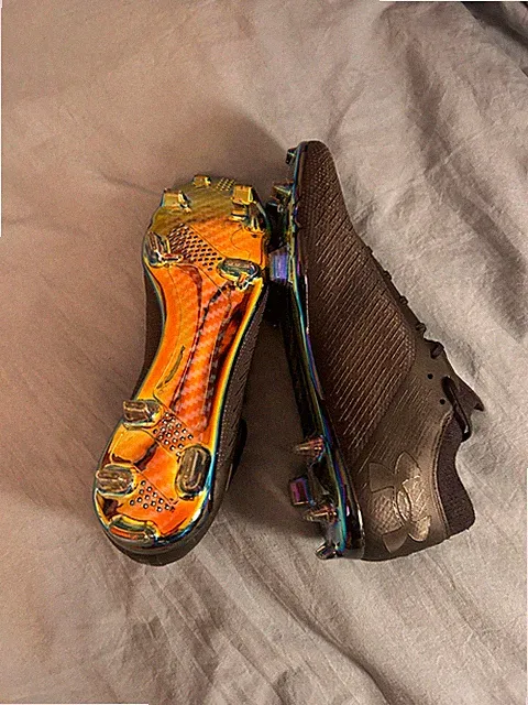 Black Men's Under Armour Shadow Pro FG soccer cleats, worn once on turf