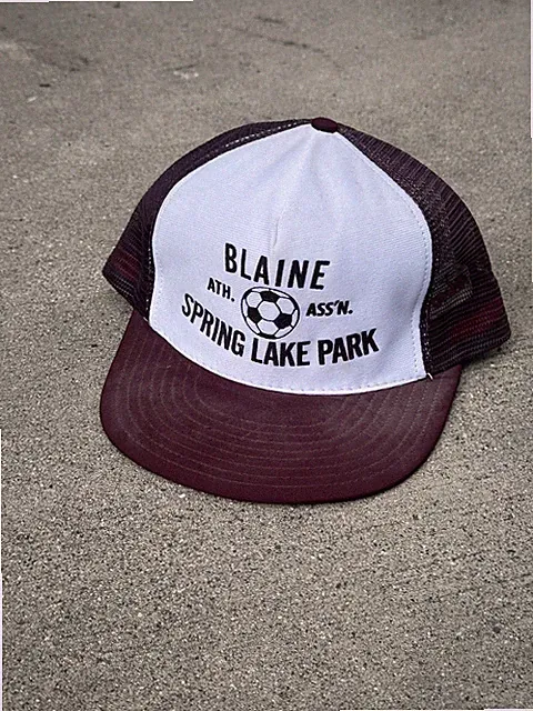 Blaine Spring Lake Park Hat Cap Adjustable Mesh Back Trucker 1980s Soccer