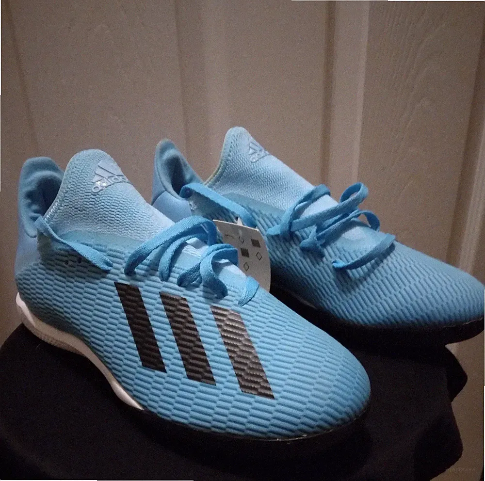 Blue adidas soccer cleats size 7 mens shoes