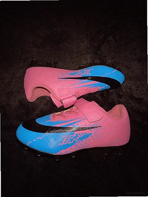 Blue And Pink Soccer Cleats , With Strap For Kids , Brand New ,no Box,size EU 30