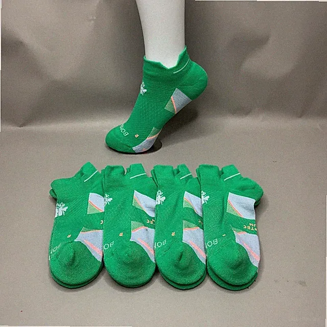Bombas Women's Running Ankle Socks 4 Pair Pack Bright Green Size S M Run Tec New