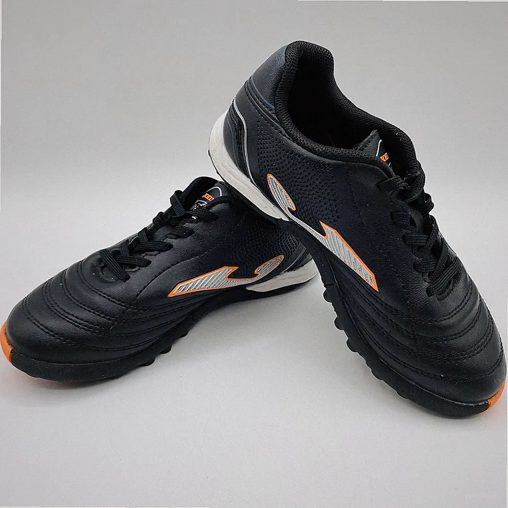 Boy's Joma Jr Toledo 2401 Black Silver Orange Soccer Turf Sneaker Size 13C