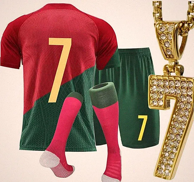 Boy'S Soccer Jersey Kids Children'S Sportswear Youth Football Uniforms with Sock