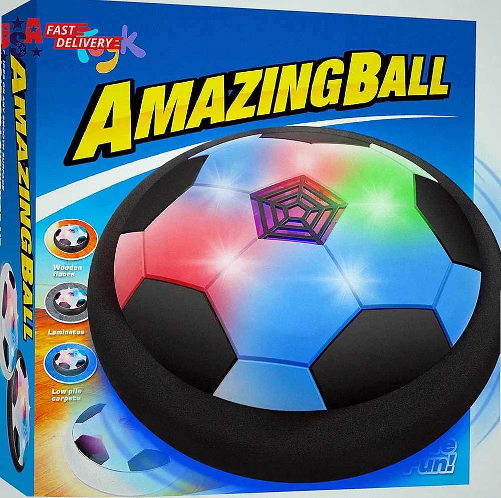 Boy Toys - LED Hover Soccer Ball - Air Power Training Ball Playing Football Indo