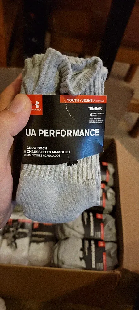 Boys 4 Pair UA Performance 4 Pack YLG Gray Soccer Socks Shoe 1-4 Over the Calf