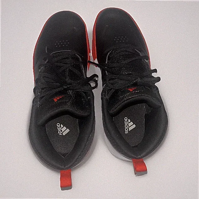 Boys Adidas Size 5 - Own The Game Wide Mid Active Black/Red. Lightweight