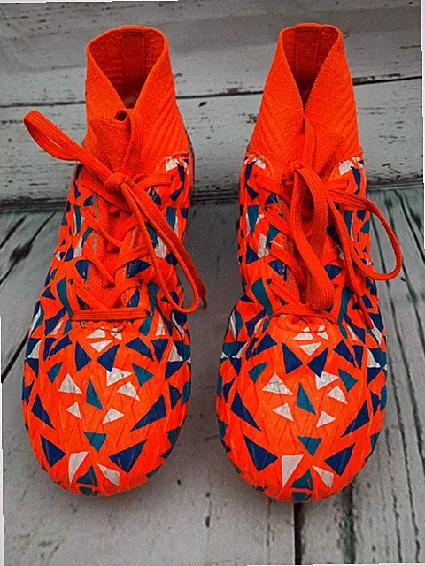 Boys Football Cleats Youth High Top Firm Ground Soccer Shoes Little Kids 3