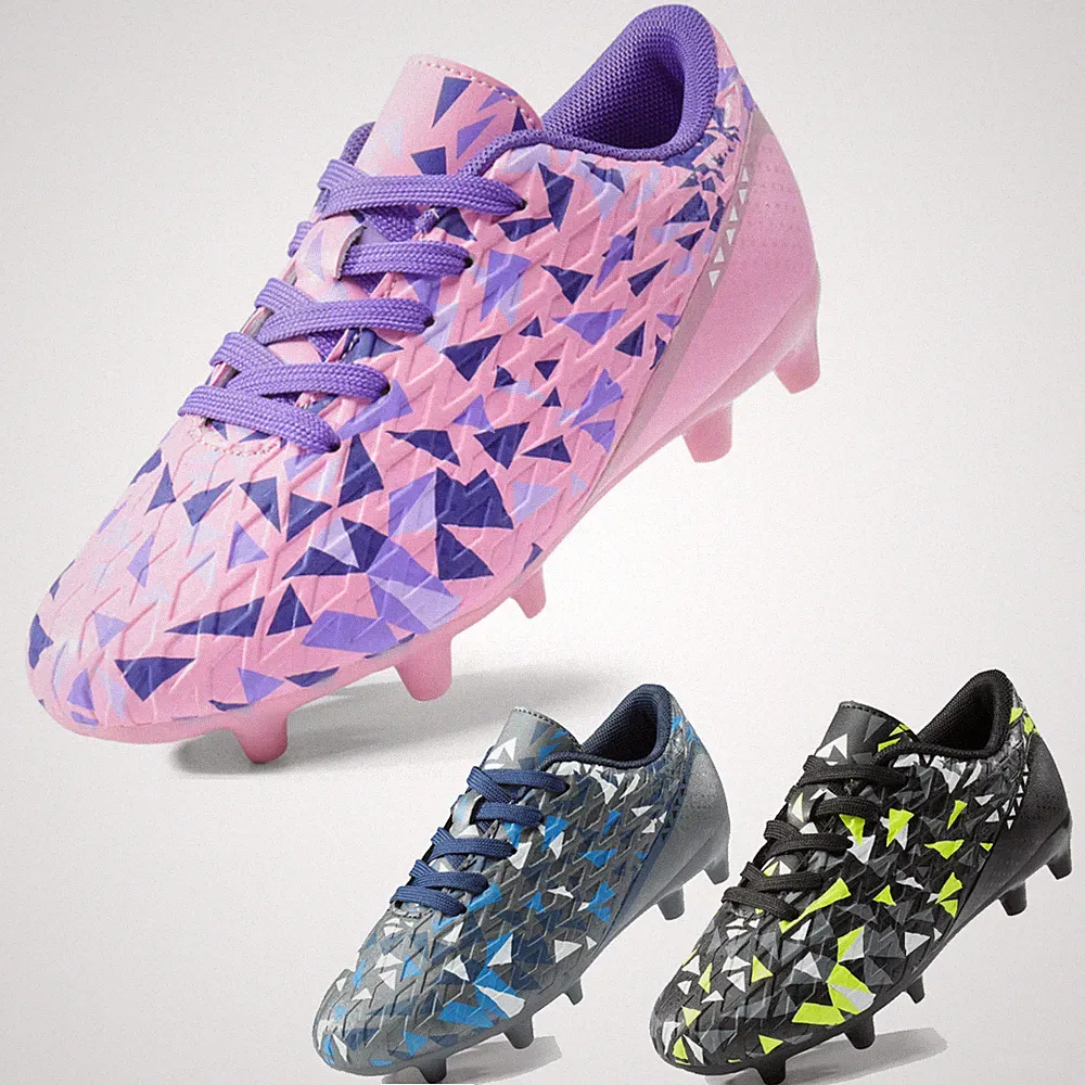 Boys Girls Football Boots with Socks TPU Outsole Grip Training Soccer Shoes