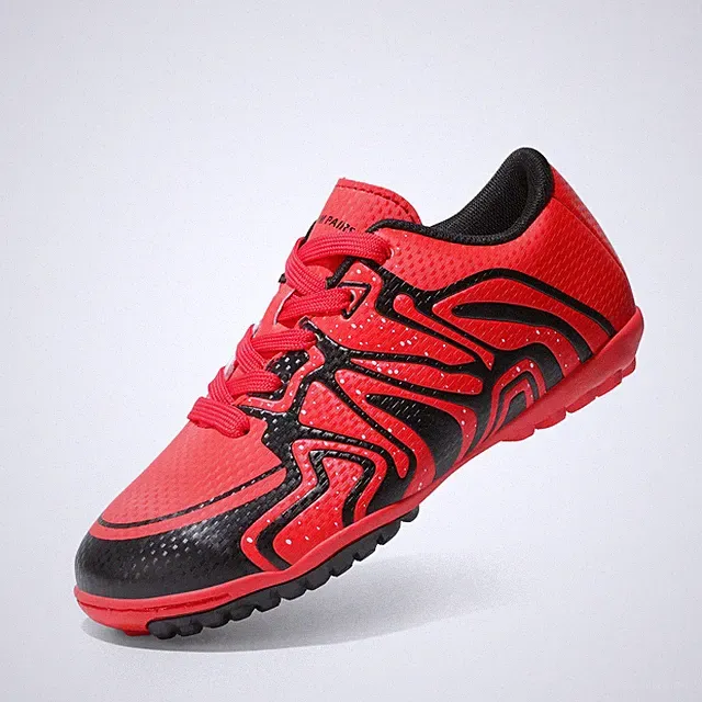 Boys Girls Indoor Turf Soccer Cleats Lace Up Athletic Youth Futsal Football S...