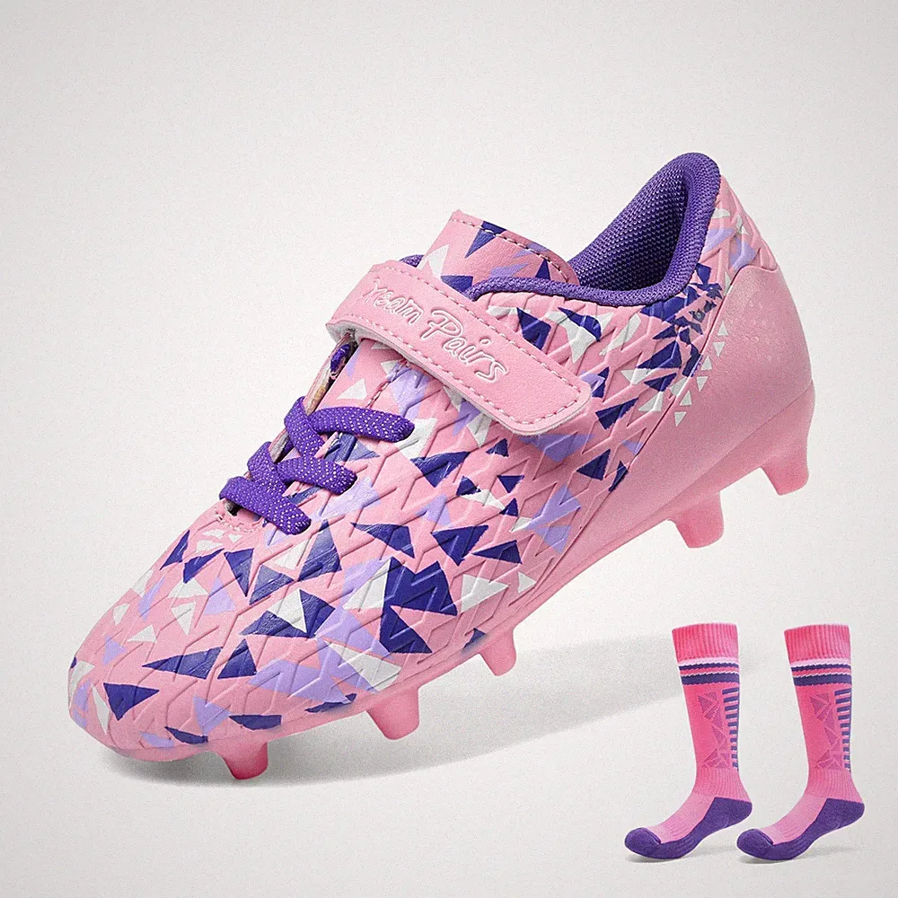Boys Girls Little/Big Kid Soccer Cleats Breathable Football Training Shoes