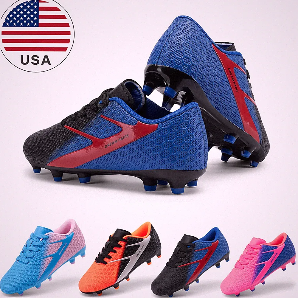 Boys Girls Little/Big Kids Soccer Cleats Firm Groud Football Training Shoes