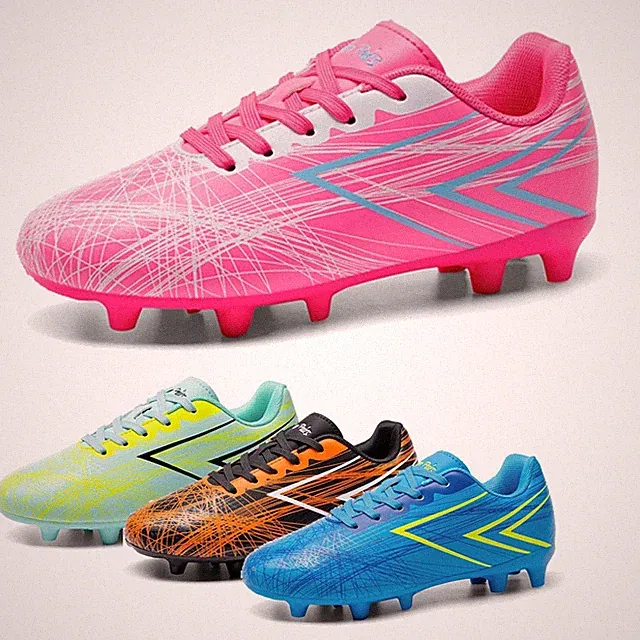 Boys Girls Soccer Cleats Cushioned Support Youth Firm Ground Football Shoes