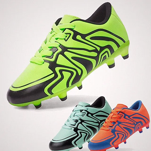 Boys Girls Soccer Cleats Firm Groud Athletic Outdoor Trainning Football Shoes