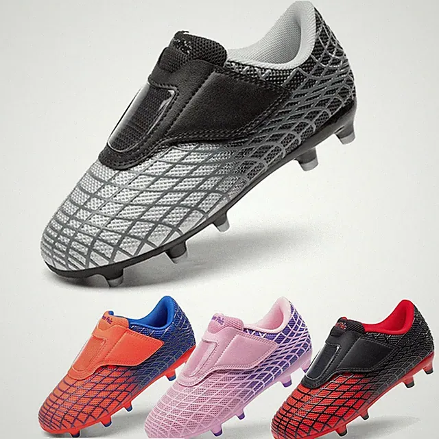 Boys Girls Soccer Cleats Firm Ground Kids Athletic Lightweight Football Shoes