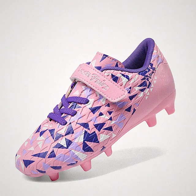 Boys Girls Soccer Cleats Football Shoes for Little/Big Kid,Size 10 ,Pink/Purp...
