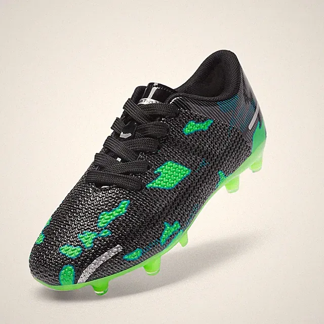 Boys Girls Soccer Cleats Football Shoes for Little/Big Kid,Size 4 Big Kid,Bla...