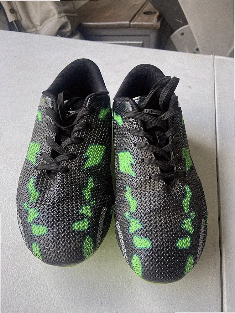 Boys Girls Soccer Cleats Kids Football Soccer Shoes Big Kid Size 6 Green Black