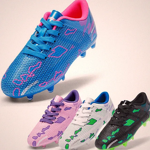 Boys Girls Soccer Cleats Firm Groud Sports Football Shoes Toddler/Little/Big Kid