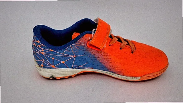 Boys Girls Soccer Cleats Size 2 Indoor Turf Shoes Orange Blue