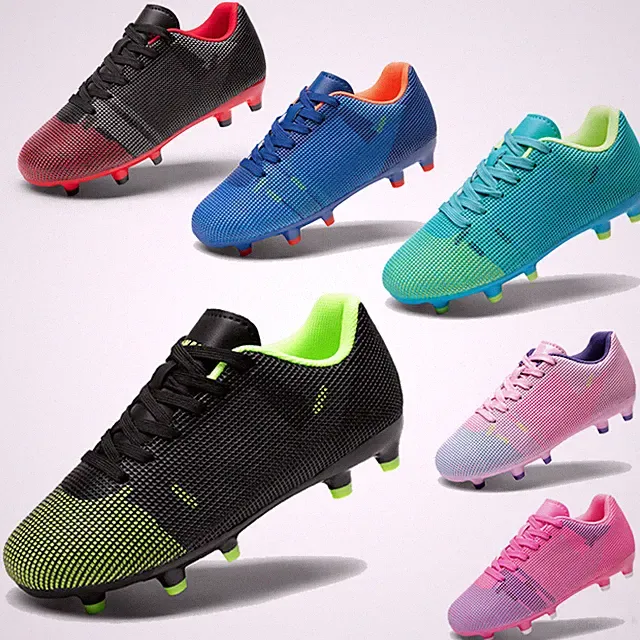Boys Girls Soccer Cleats Youth Firm Groud Athletic Trainning Football Shoes