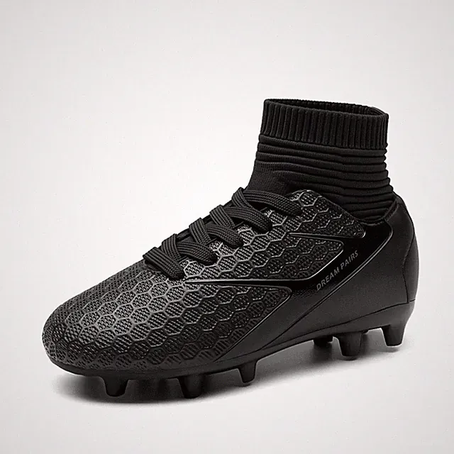 Boys Girls Soccer Cleats Youth Firm Groud Outdoor Sport Athletic High Top Foo...