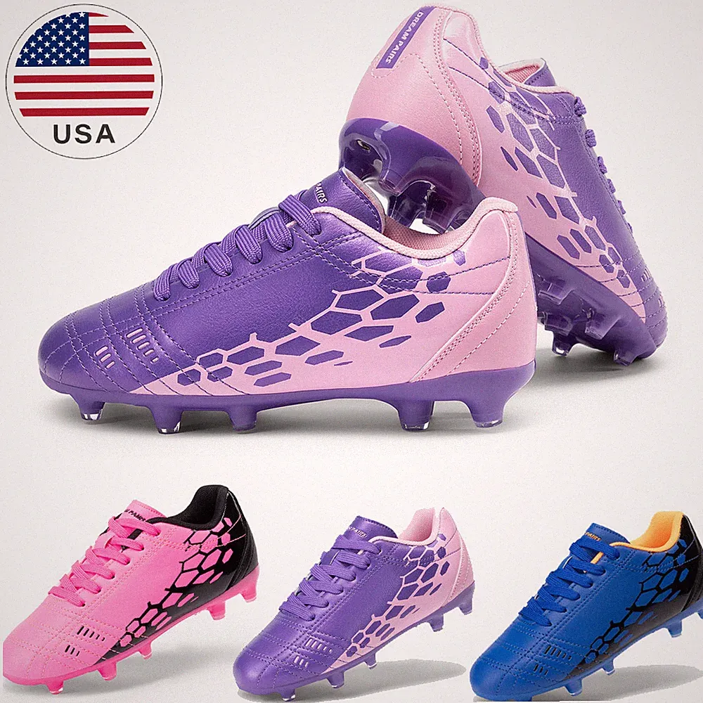 Boys Girls Soccer Football Cleats Lightweight Sports Shoes for Little/Big Kid
