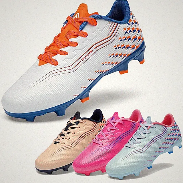 Boys Girls Soccer High-Speed Cleats Lightweight Breathable Football Shoes