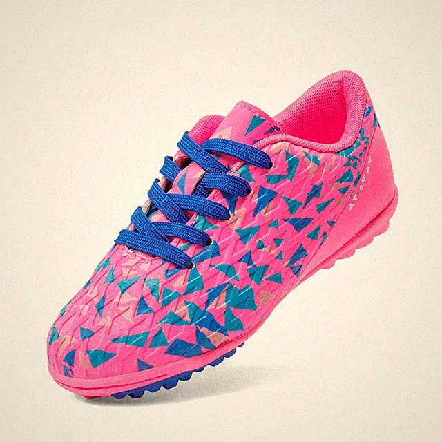 Boys Girls Turf Soccer Shoes,Fuchsia,10.5 Little Kid