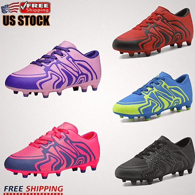 Boys Girls Youth Soccer Shoes Indoor Outdoor Football Shoes School Soccer Cleats