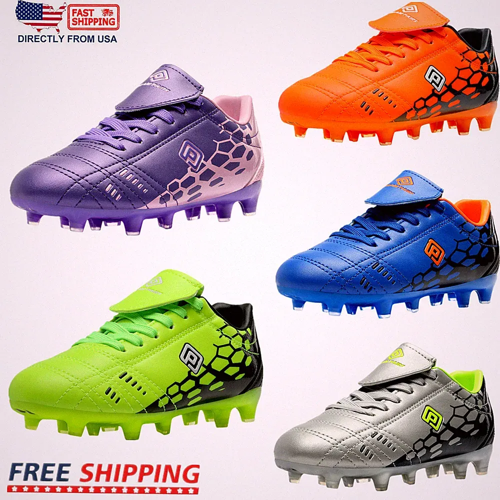 Boys Kids Soccer Cleats Outdoor Indoor Football Shoes Training Soccer Shoes