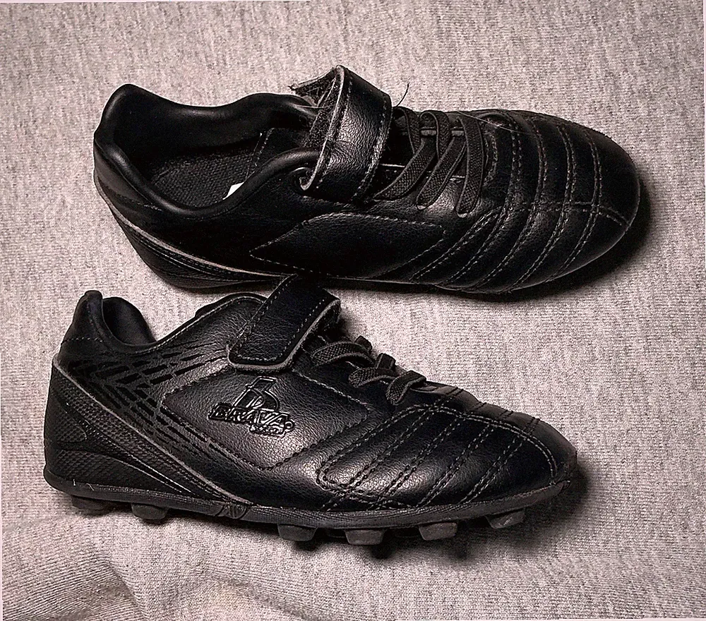 Boys Size 10D Toddler Brava Soccer Cleats 160466 BLACK