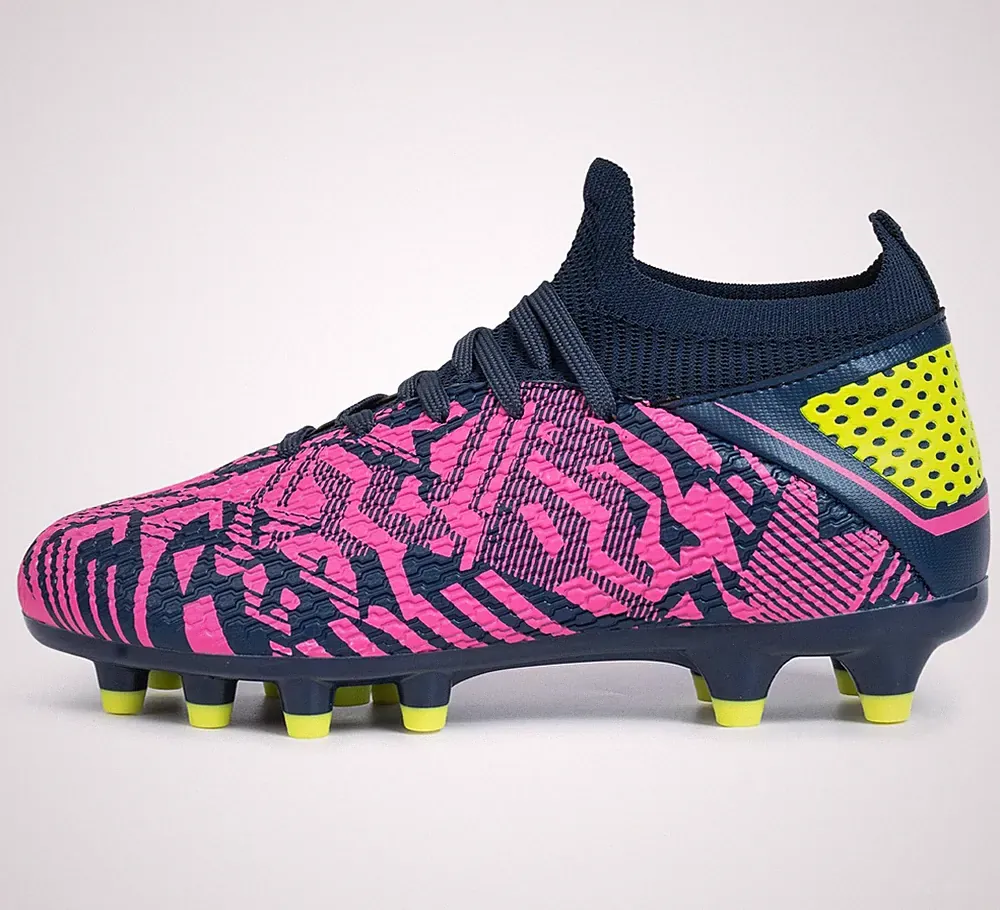 Boys Soccer Cleats Girls Youth High Top Futsal Soccer Shoes Outdoor Athletic...