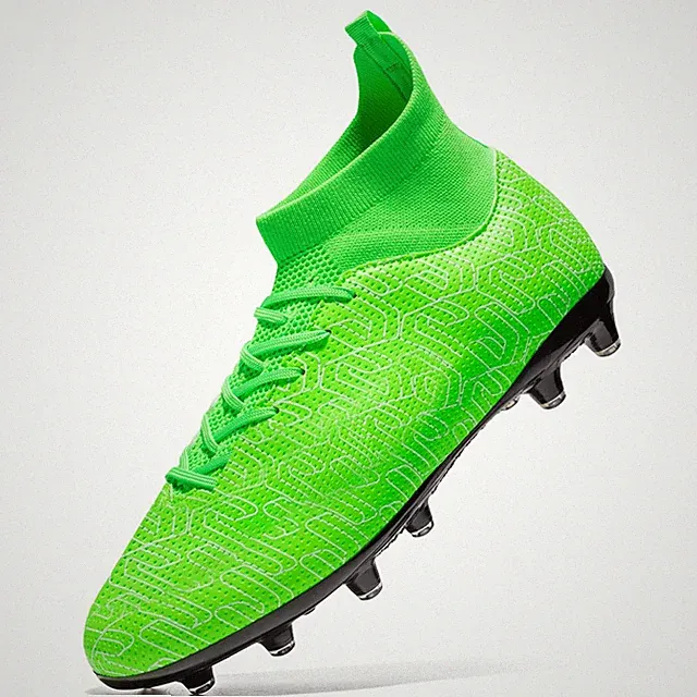 Boys Soccer Cleats Unisex Training Football Cleats Girls Youth High-top Socce...