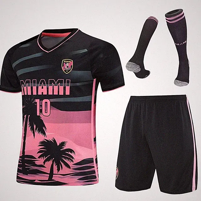 Boys' Soccer Jerseys Shirt Youth Training clothes with Socks Gift Kit Set (bl...