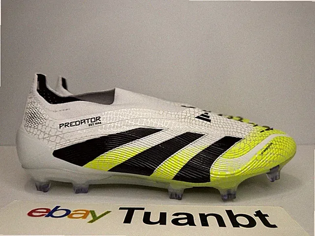 BRAND NEW Adidas Predator Elite Laceless FG Soccer Cleats White/Green JI1075