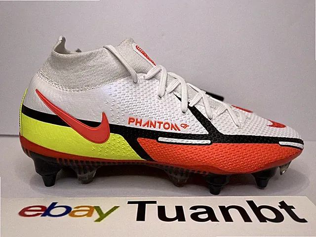 BRAND NEW Nike Phantom GT2 Elite DF SG-Pro White/Crimson/Volt Cleats DJ8042-168