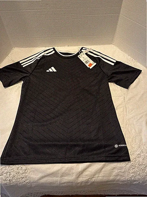 BRAND NWT adidas Campeon 23 AEROREADY Short Sleeve Soccer Jersey Black Size L