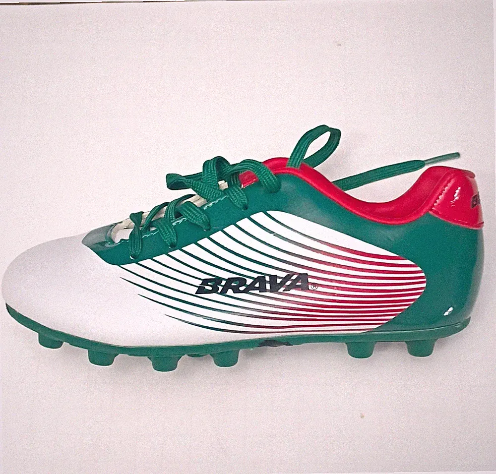 Brava Boys' Youth Soccer Cleats US Size 1.5 Multi-Color Green/White/Red