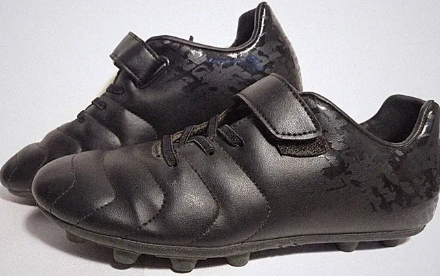 Brava Soccer Cleats Size 3D Kids Toddler Black Hook and Loop Slip On Futbol Nice