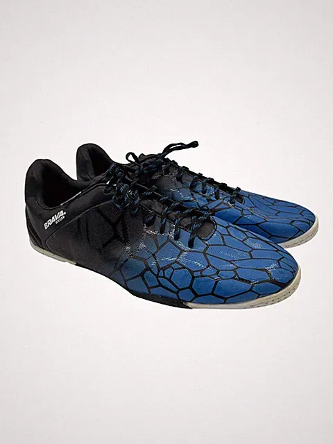 Brava Soccer Shoes Mens Size 13 Black Blue Indoor Cleats Athletic Futbol Turf