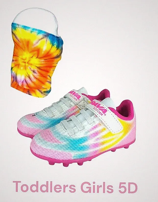 Brava Toddler Girls Exempt 3.0 Size 5D/ Multicolored Soccer Cleats +Youth Gaiter