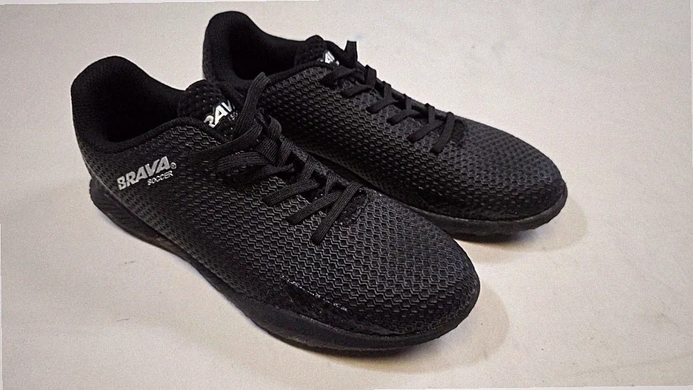 Brava Youth Kids Soccer Super Goal Turf Cleats Triple Black Out SZ 7D