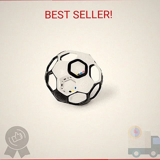 Bright Starts Oball Grippin' Goals Rattle Soccer Ball - Black & White, Easy-Gras