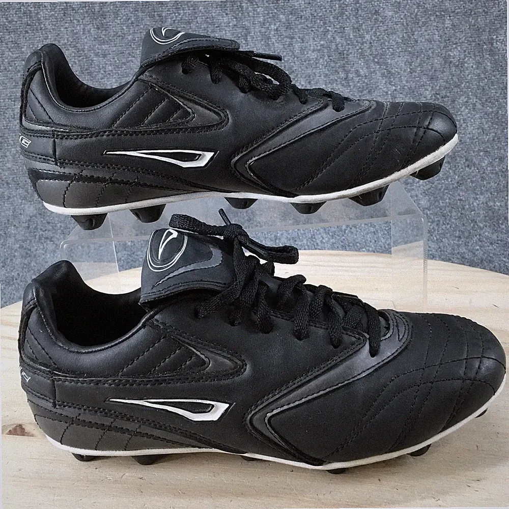 Brine Shoes Womens 8.5 Athletic Soccer Cleats Sneaker Black Faux Leather Lace Up