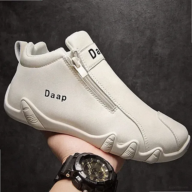 British Style Fashion Short Boots Men Leather Work Shoes Outdoor Travel Sports