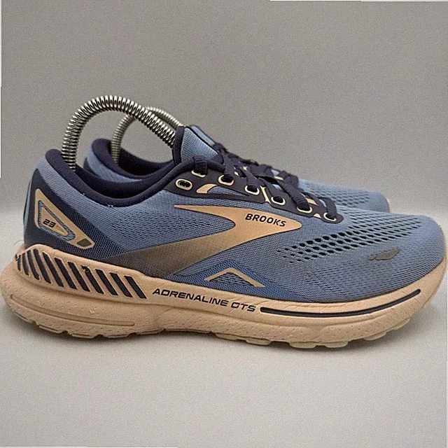 Brooks Adrenaline GTS 23 Women's Size 7.5 Blue White Running Shoes 1203811B465