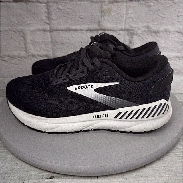 Brooks Ariel GTS 24 Shoes Womens 7.5 Extra Wide 2E Gray Black White . No Insoles