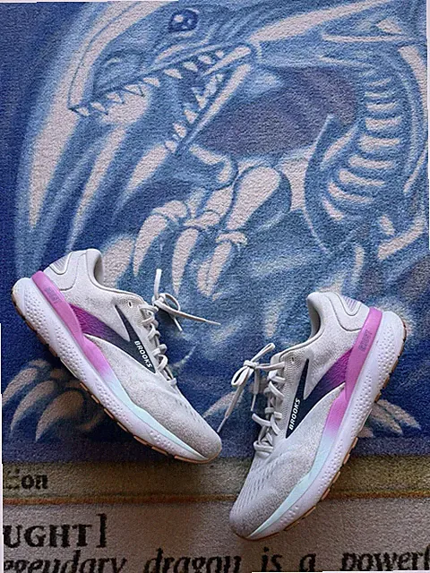 Brooks Ghost 16 Womens Size 10.5 Wide D White Grey Estate Blue Running Sneakers